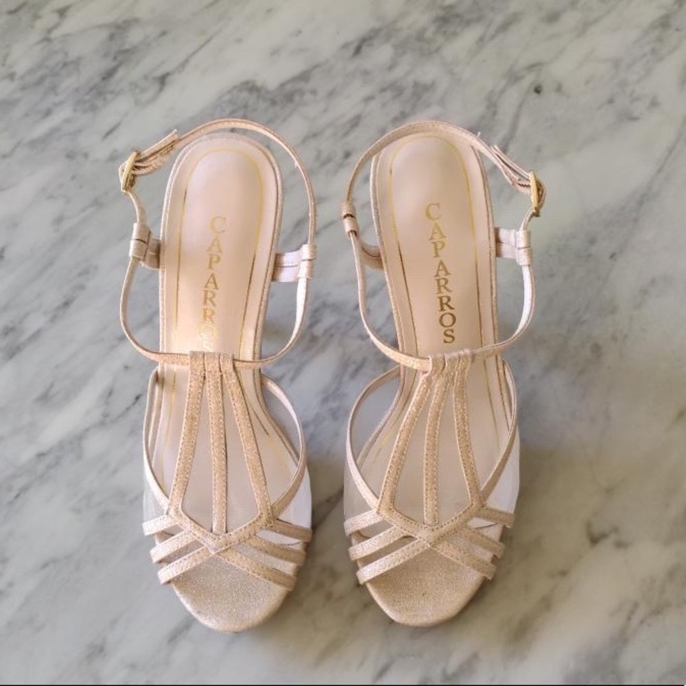 [LIKE 🆕] Caparros: Peach Glitz Heels